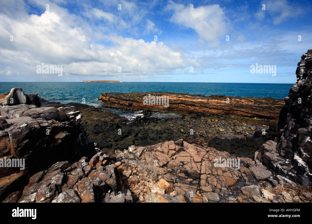 Blick auf den Nationalpark der Abrolhos Insel Bahia Brasilien Stockfoto