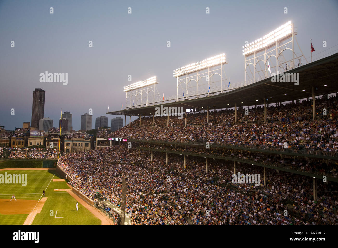 ILLINOIS-Chicago Wrigley Field Stadion für professionellen Baseballteams Chicago Cubs Stockfoto