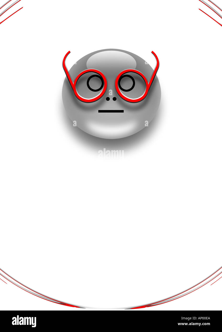 Lustige Brille Gesicht Symbol Stockfoto