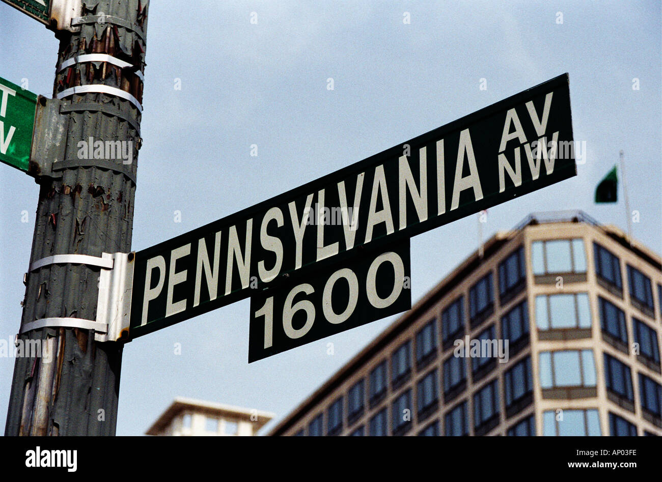 Weisse Hausadresse 1600 Pennsylvania Avenue In Washington Stockfoto