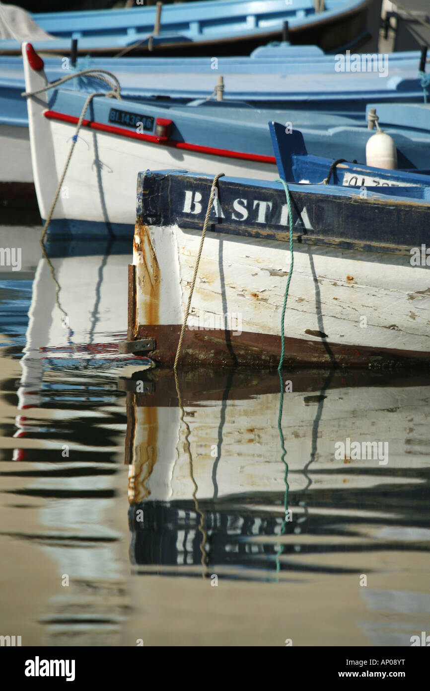 Glükopfmotoren, der alte Hafen Bastia, Korsika, Frankreich Stockfoto