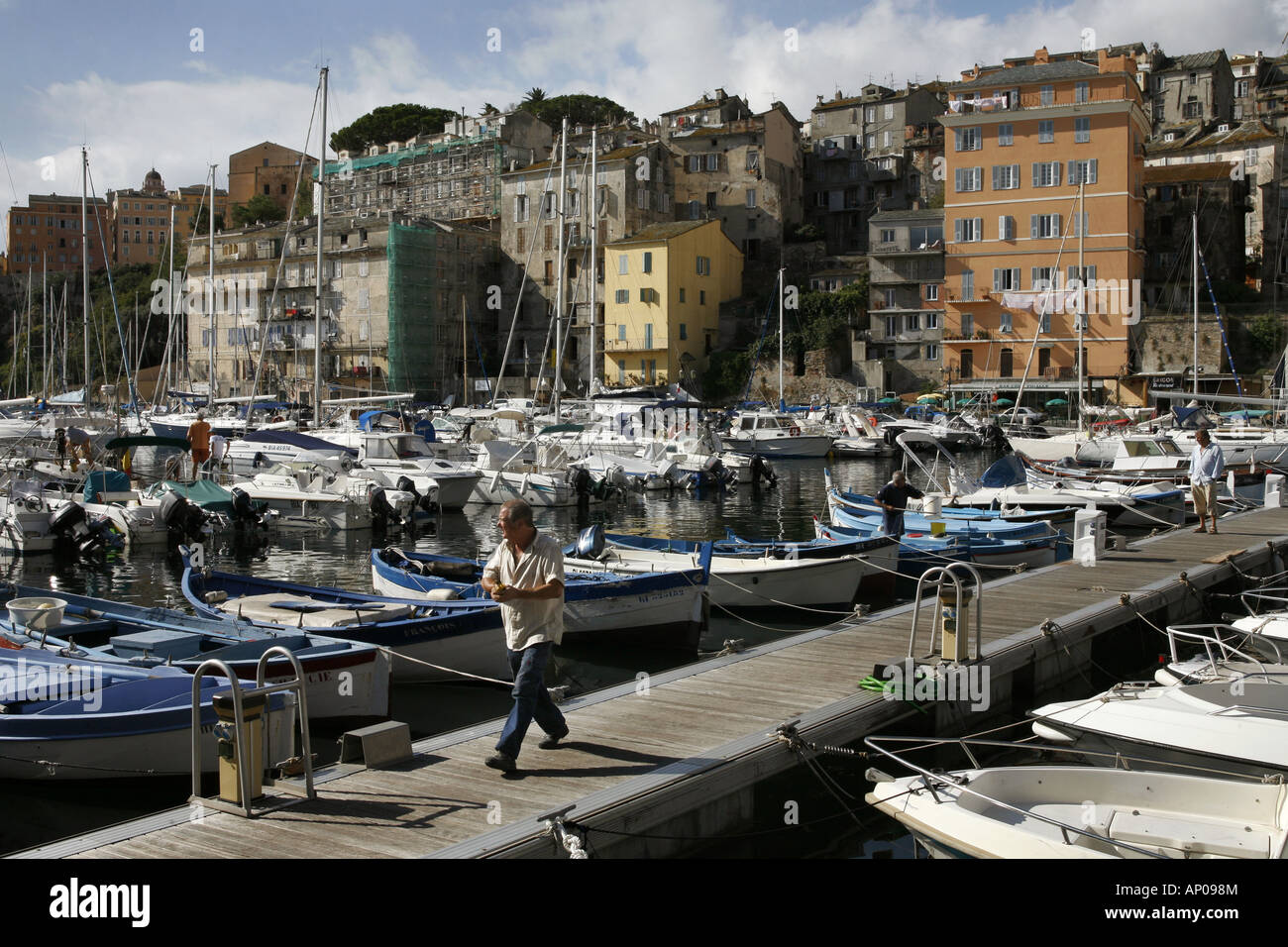 Der alte Hafen von Bastia, Korsika, Frankreich Stockfoto
