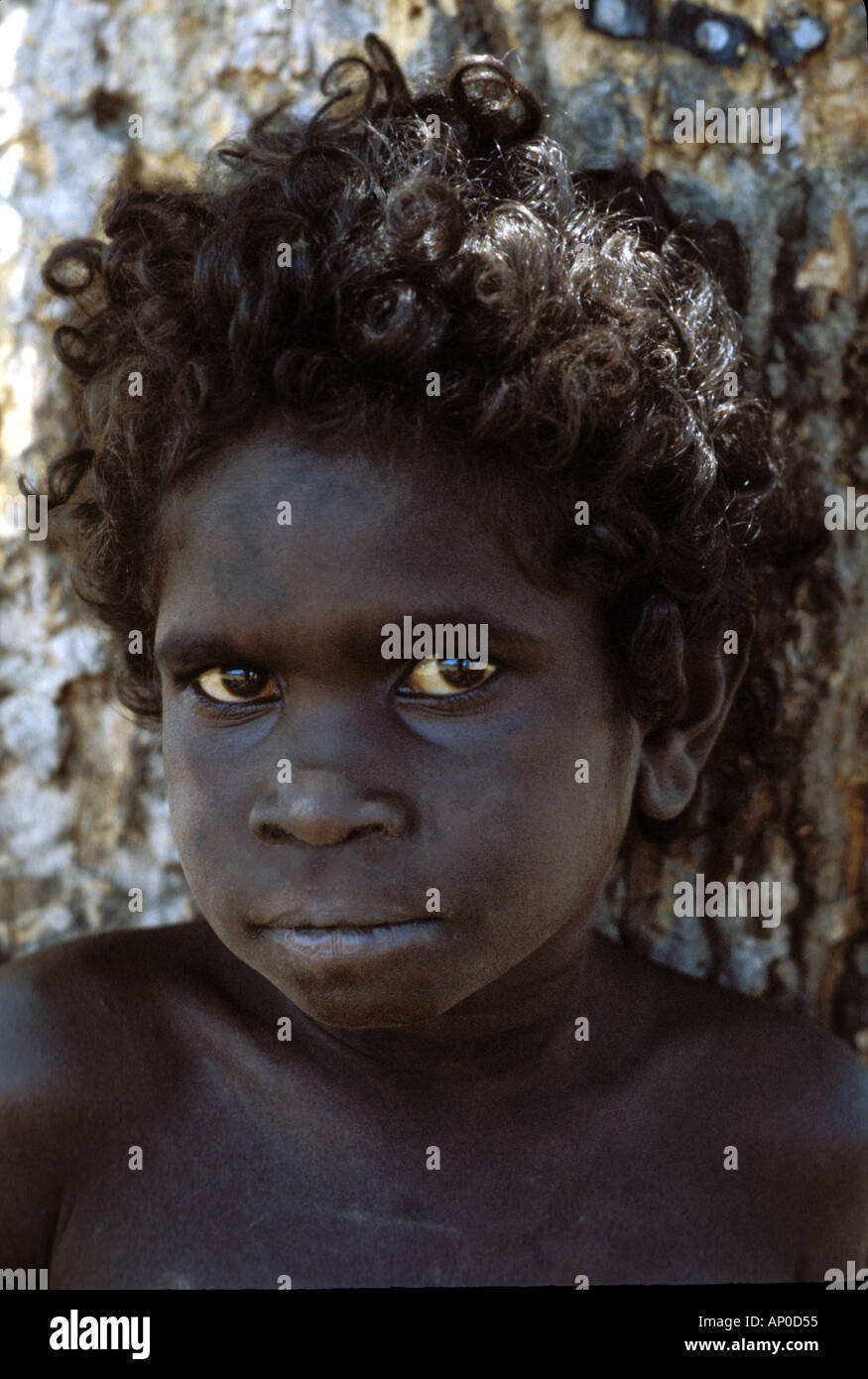 Aborigine-jungen zentralen Arnhemland Graham Stockfoto