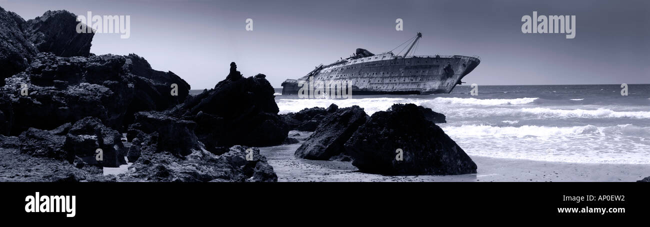 Schiffswrack der American Star Fuerteventura S.S. Stockfoto
