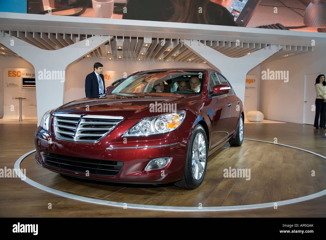 Detroit Michigan die Hyundai Genesis auf dem Display auf der North American International Auto Show Stockfoto