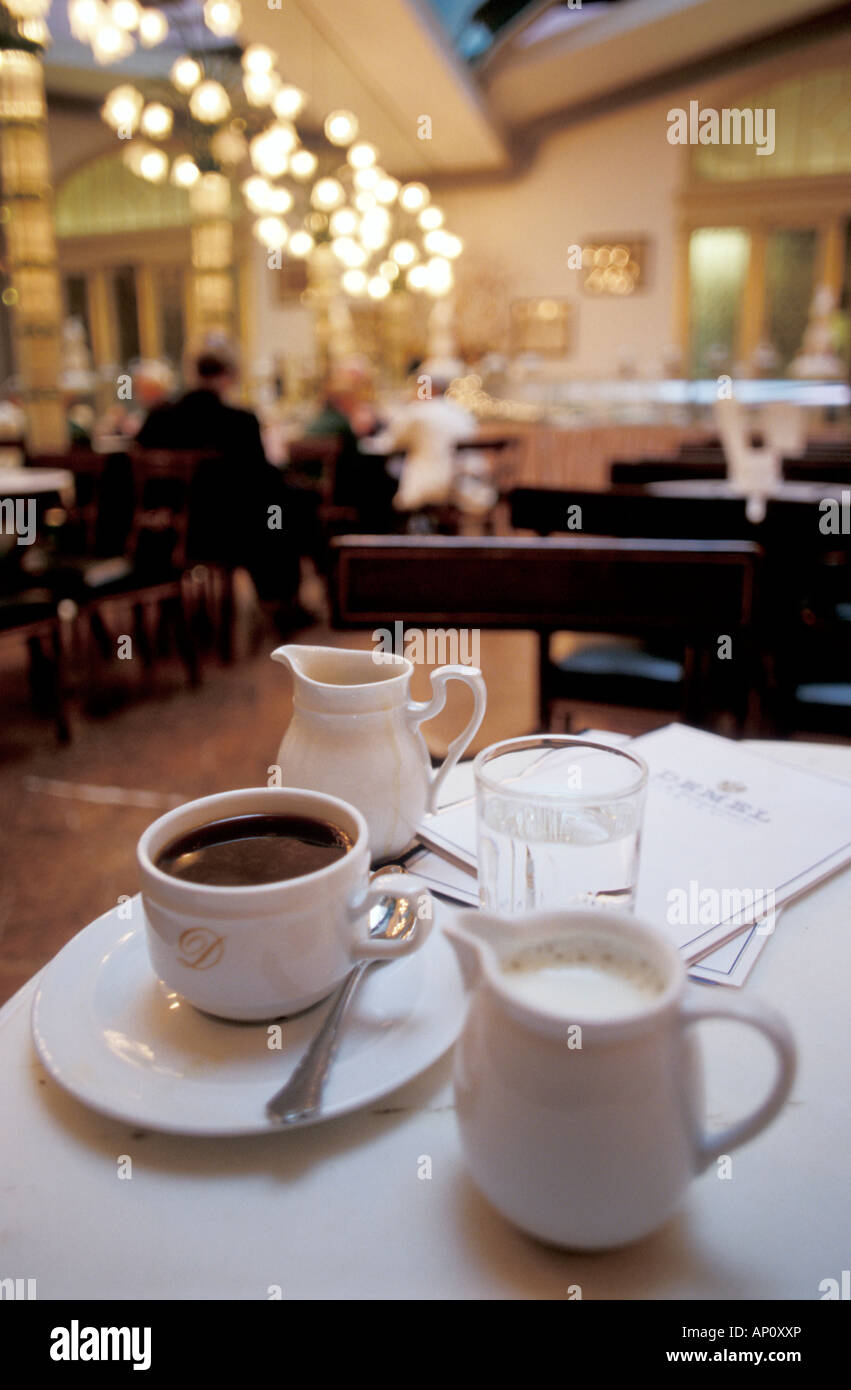 Cafe Demel, Wiener Melange, Wien, Österreich-Europa Stockfoto