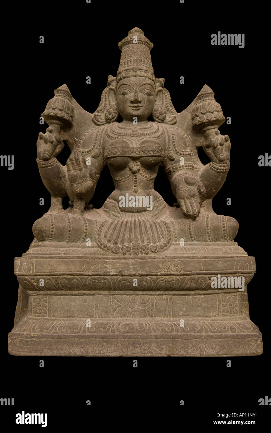 Pervati Gabbro Madras Statue Region Süd-Indien Chola Spätzeit 13 Jahrhundert gutartige Gemahlin Siva assoziiert mit Fruchtbarkeit Profis Stockfoto