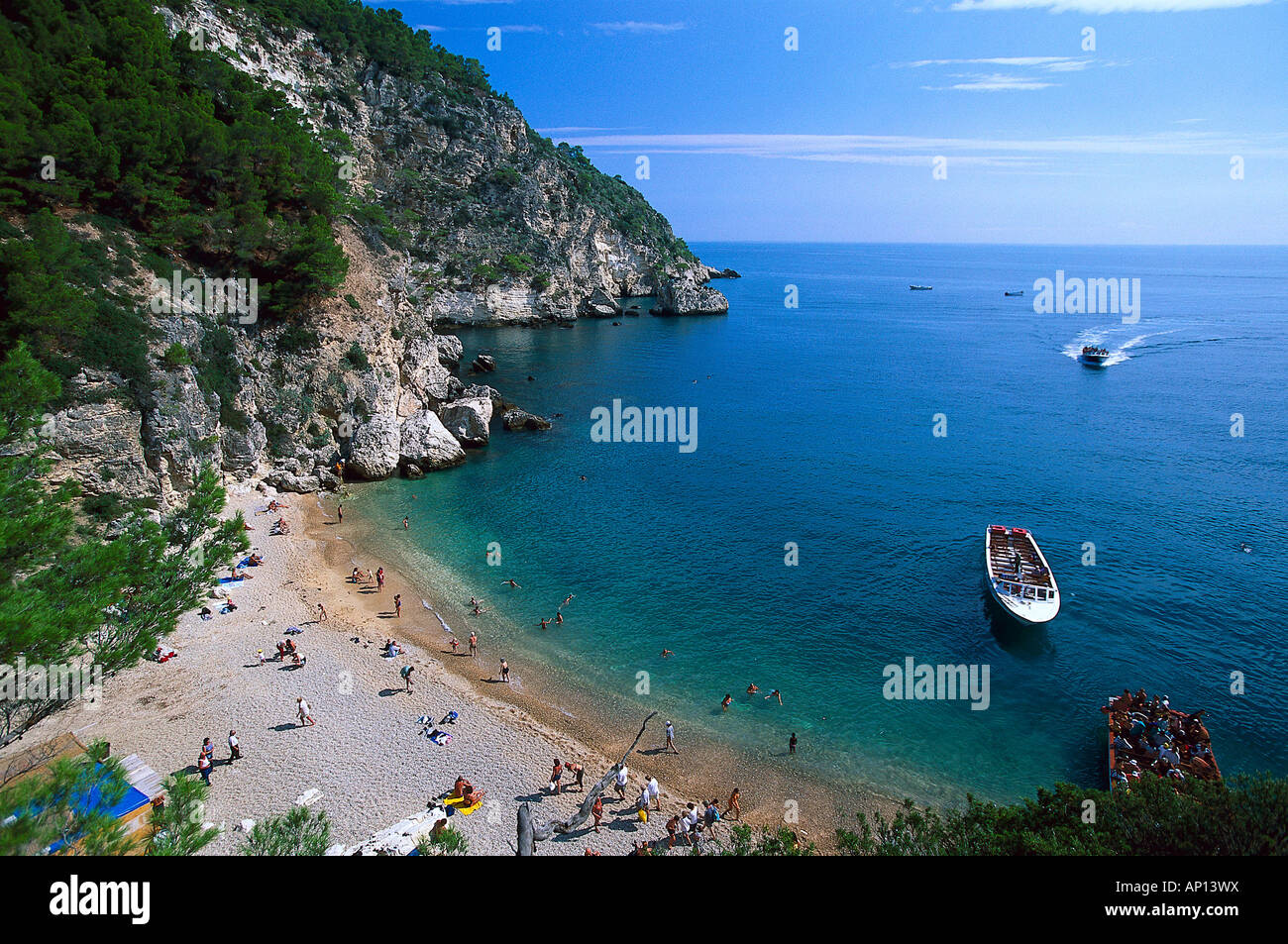 Strand, Gargano, Apulien, Italien Stockfoto