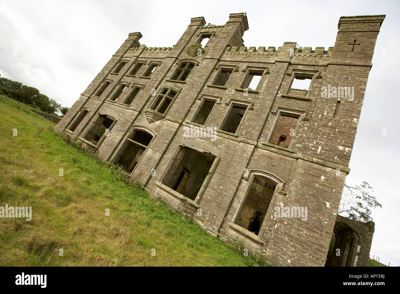 Alten verfallenen Villa außerhalb die Dorf Liscloon Londonderry in Nordirland Stockfoto