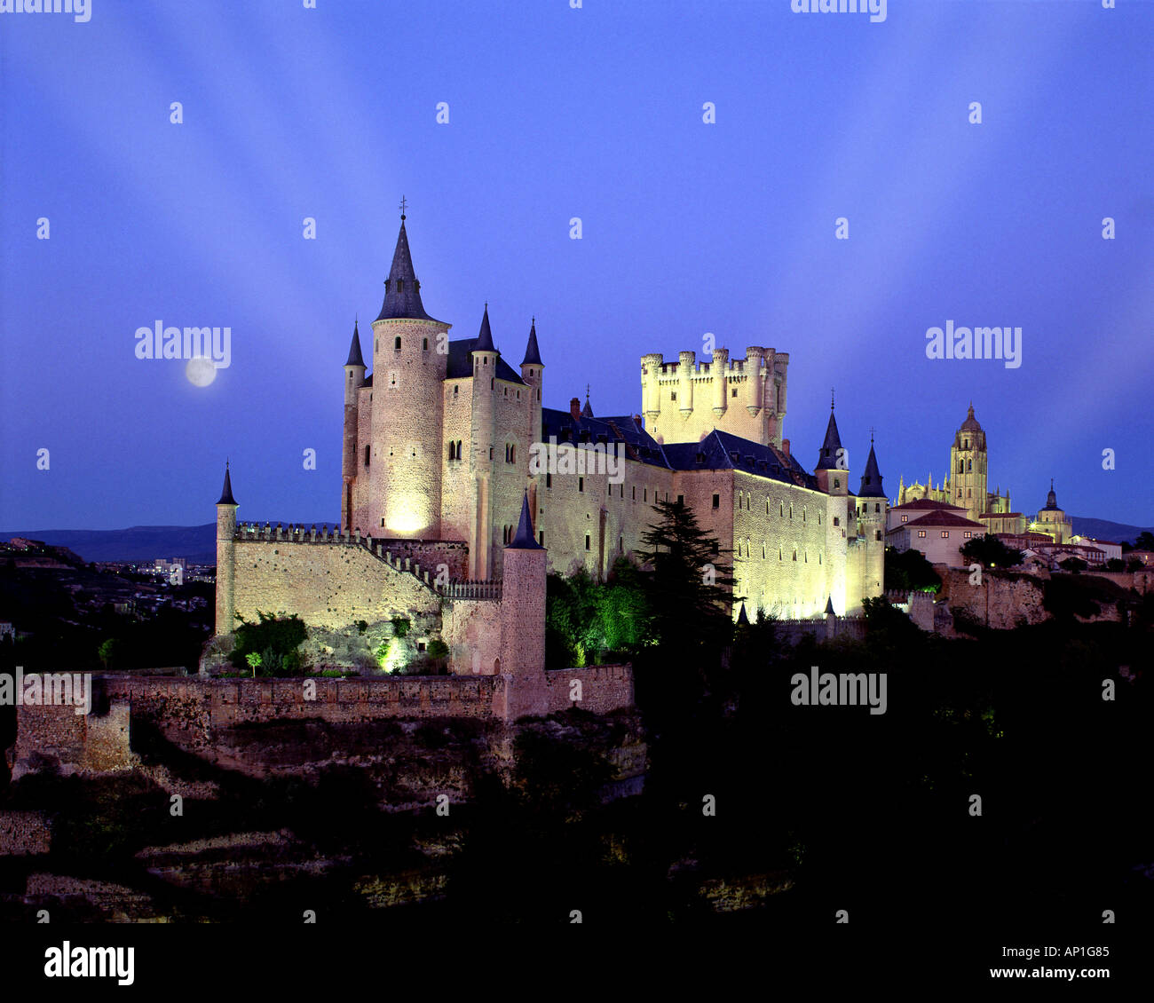 ES - Kastilien: Alcazar Burg in Segovia Stockfoto