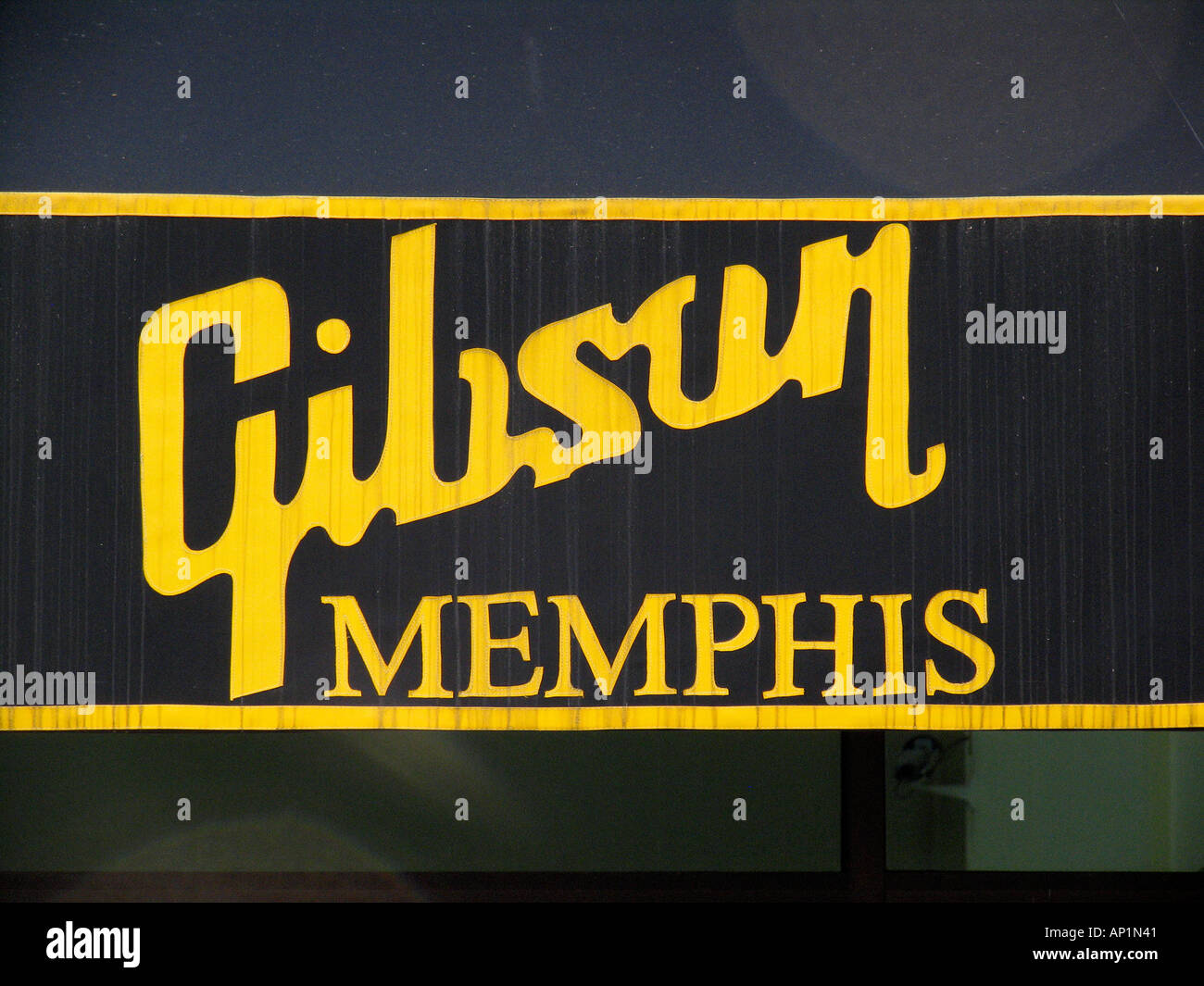 Gibson Gitarren Fabrik Zeichen Memphis Tennessee USA Stockfoto