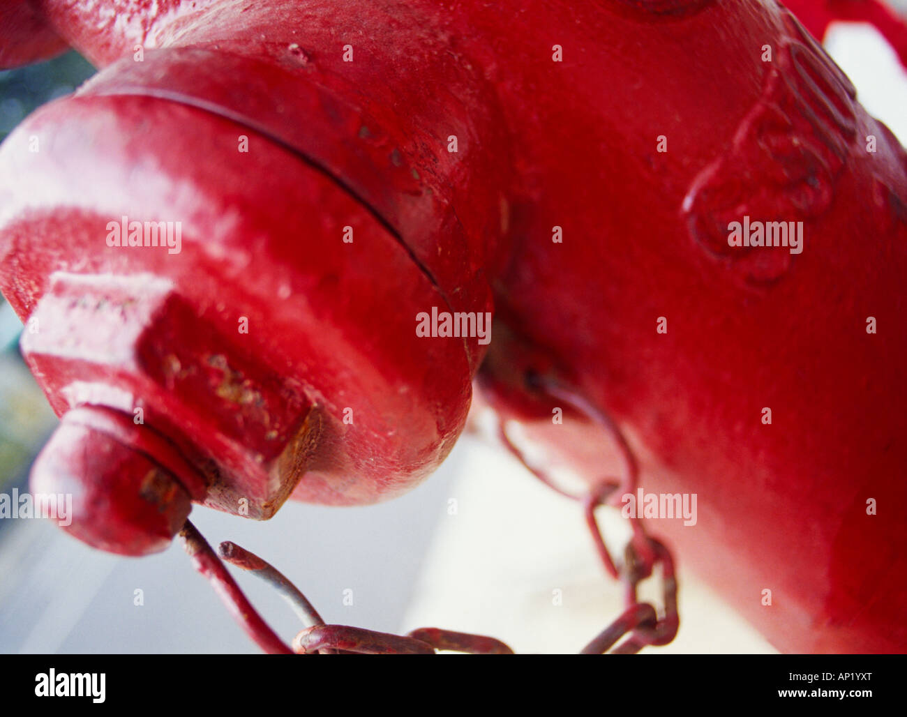 rotes Wasser Hydrant, roten Hydranten Stockfoto