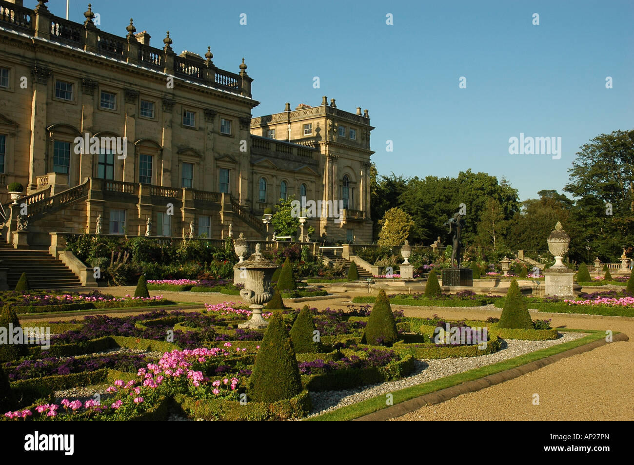 Harewood House in Yorkshire, die Terrassengärten Stockfoto