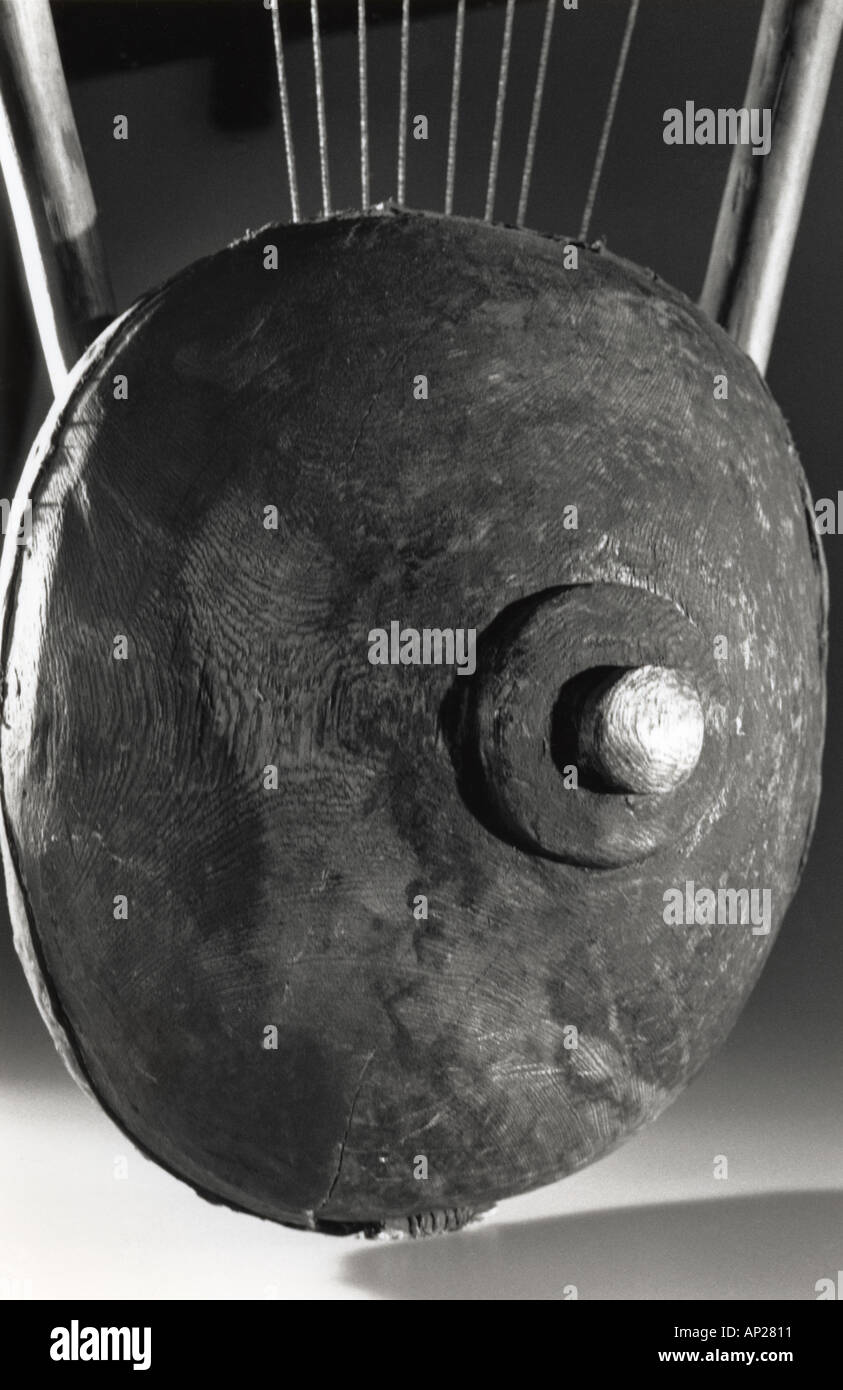 Detail einer Leier aus Kenia Stockfoto