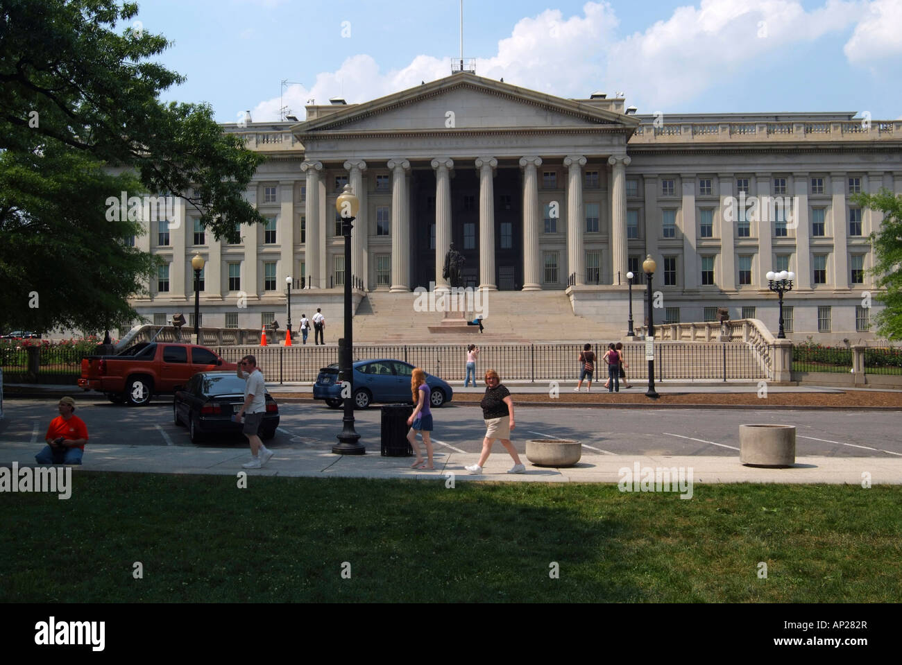 Das United States Treasury Gebäude in Pennsylvania Avenue Washington DC USA Amerika Stockfoto