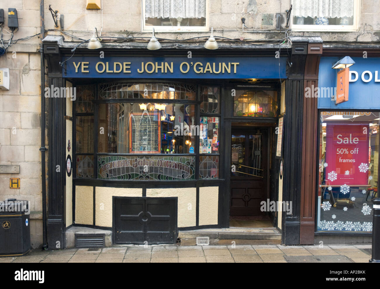 John O Gaunt Pub in Lancaster, Großbritannien Stockfoto