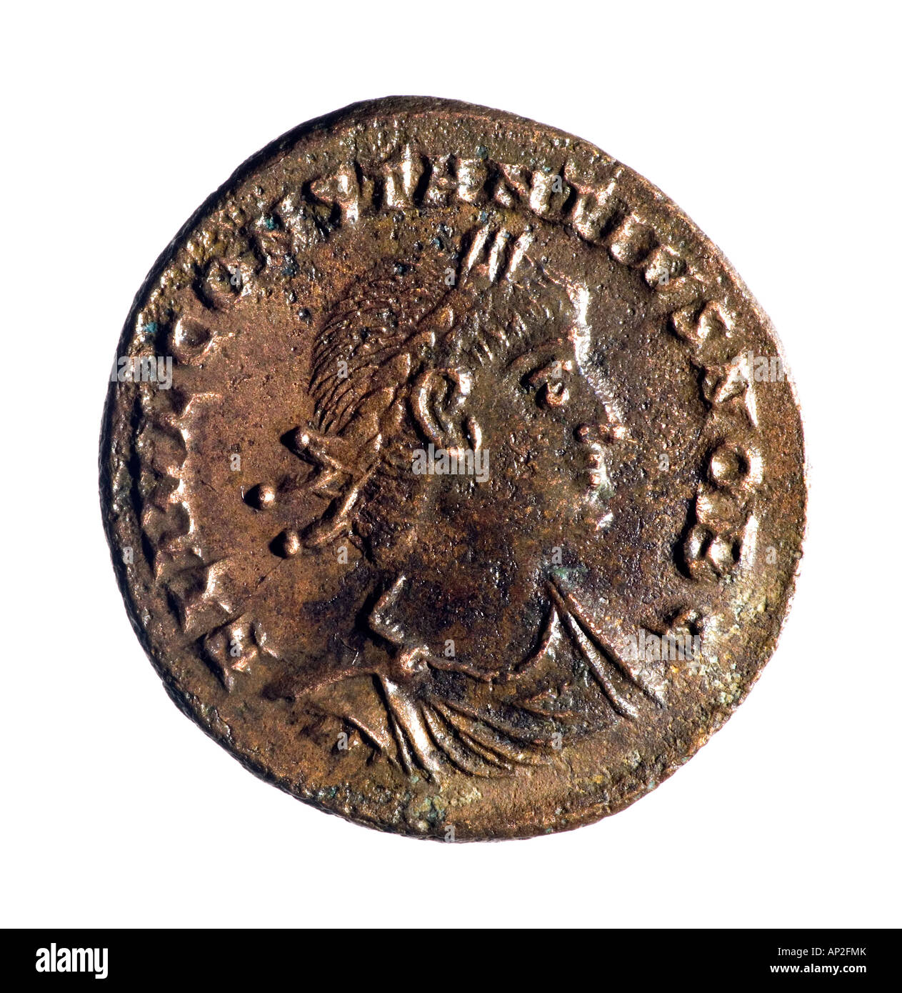 ROMAN COIN Constantius II (324-361) (Vorderseite) Stockfoto