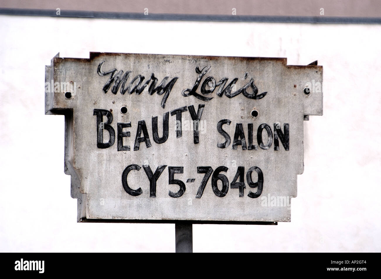Beauty Salon Schild Mit Alten Stil Austausch Telefonnummer Hillcrest San Diego Kalifornien Usa Stockfotografie Alamy