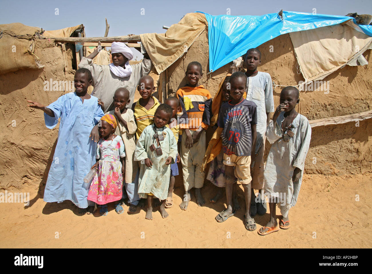 Grundschule organisiert UNHCR in Bahai Refugee camp sudanesischen Flüchtlingskinder Bildung in diesen Schulen erhalten Stockfoto