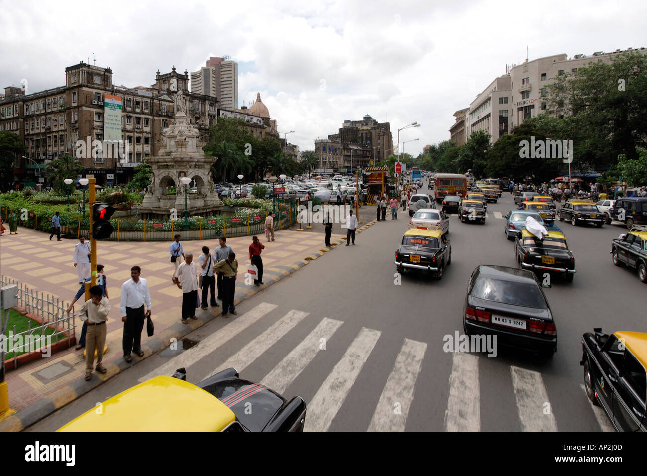 AAD72351 Flora Fountain Verkehr Mumbai Maharashtra Indien Stockfoto