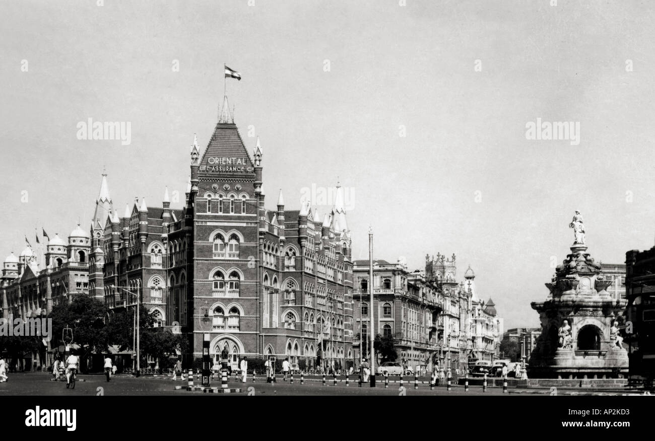 AAD 72377 - Alte Vintage 1900s Bombay Flora Brunnen Mumbai Maharashtra Indien Stockfoto