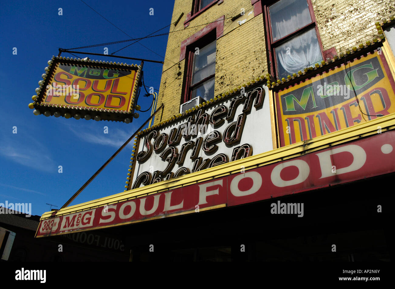 Soul-Food-Restaurant, 125th Street, Harlem, New York City, New York, USA Stockfoto