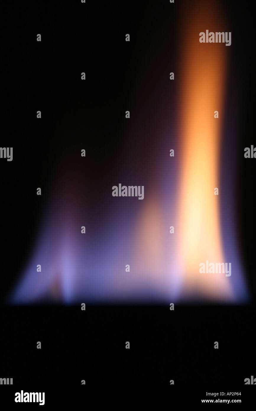 HPA 90029 Red hot LPG Kochen Gasflame closeup Stockfoto