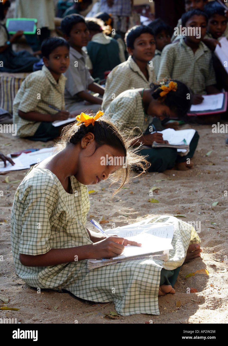 Indien, Kumbakonam: Test im Hof einer katholischen Schule in Kumbakonam Stockfoto