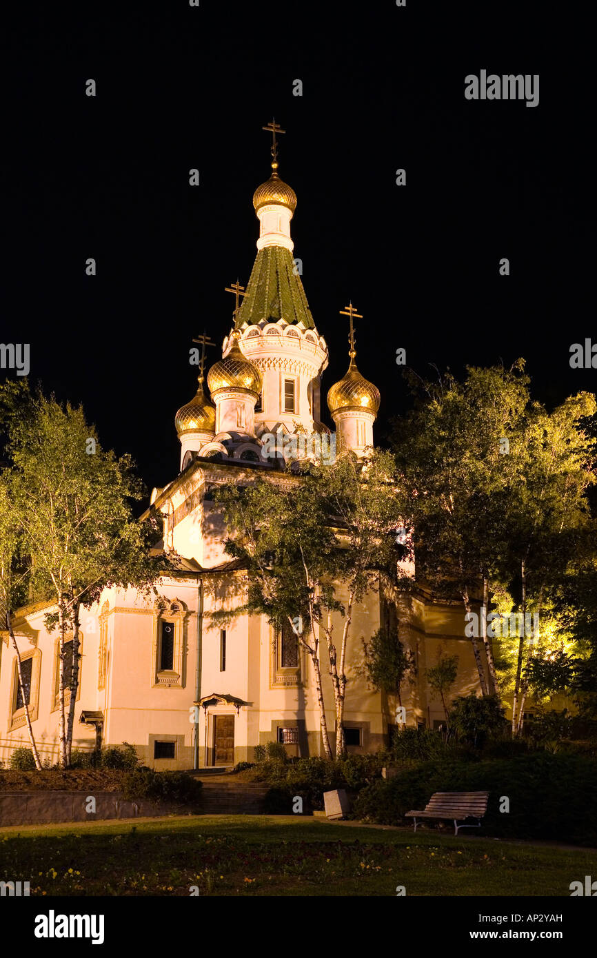 Russische Kirche, Innenstadt, Sofia, Bulgarien Stockfoto
