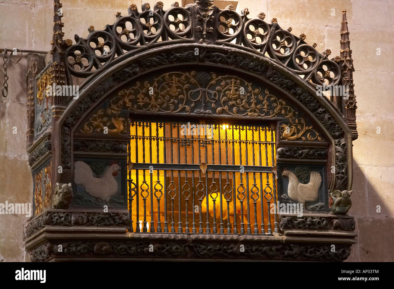 Der Hühnerstall in der Kathedrale Catedral de Santo Domingo, Santo Domingo De La Calzada, La Rioja, Spanien Stockfoto