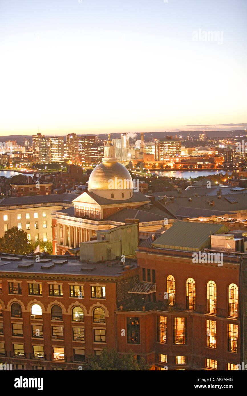 Beacon Hill und Massachusetts State House, Boston, Boston, Massachusetts, USA, USA Stockfoto