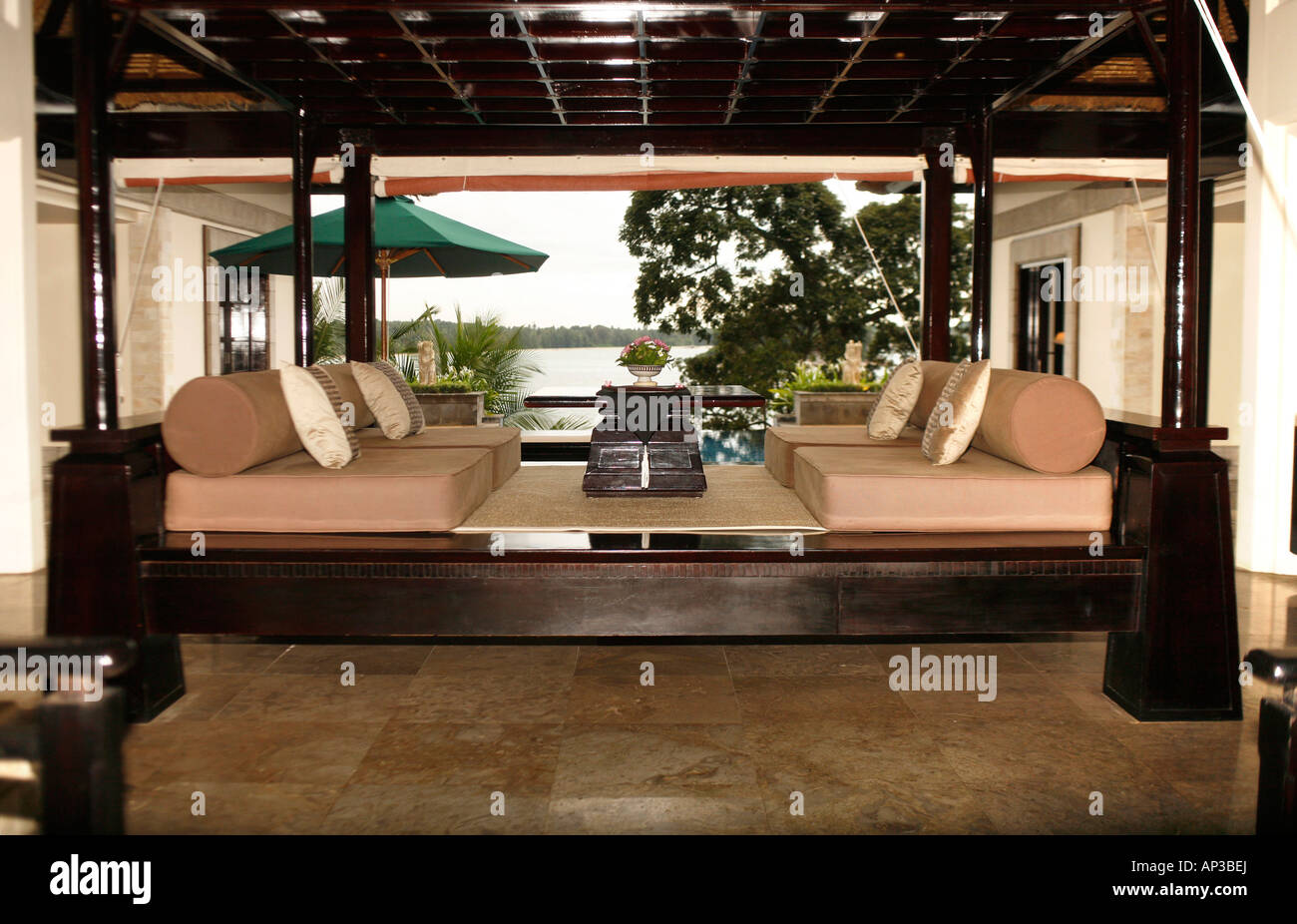 Luxus Möbel, Banyan Tree Resort, Bintan Island, Indonesien Stockfoto