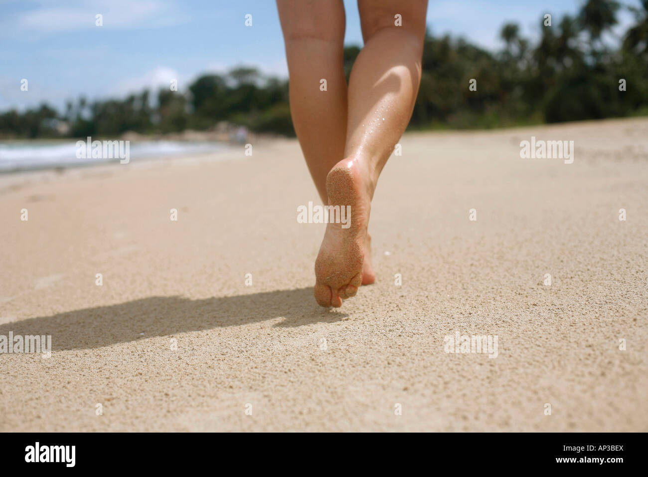 Strand Fuß, Beach Resort Angsana Bintan Island, Indonesien Stockfoto