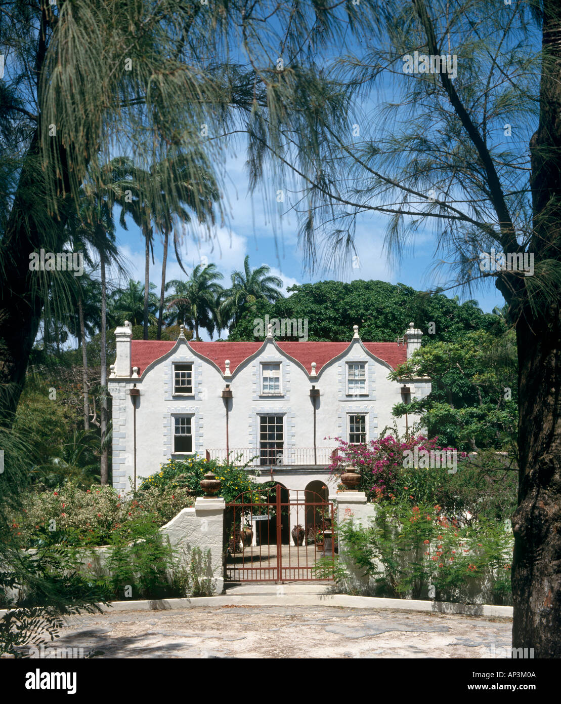 St. Nicholas Abbey jakobinischen Herrenhaus erbaut 1650, St. Peter Parish, Barbados, West Indies, Karibik Stockfoto