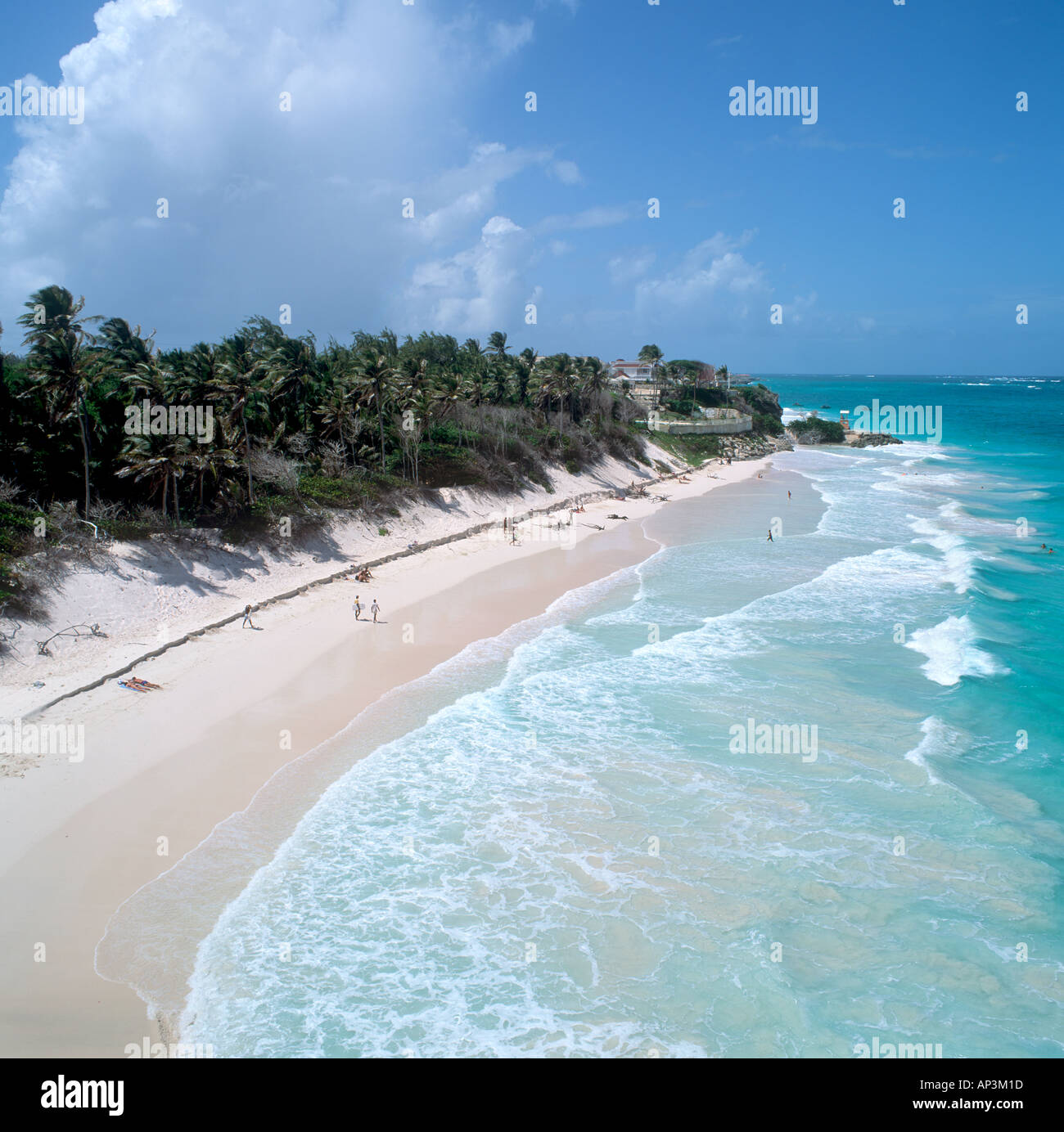 Blick über Crane Beach 1993, Süd-Ost-Küste, Barbados, kleine Antillen, West Indies, Karibik Stockfoto