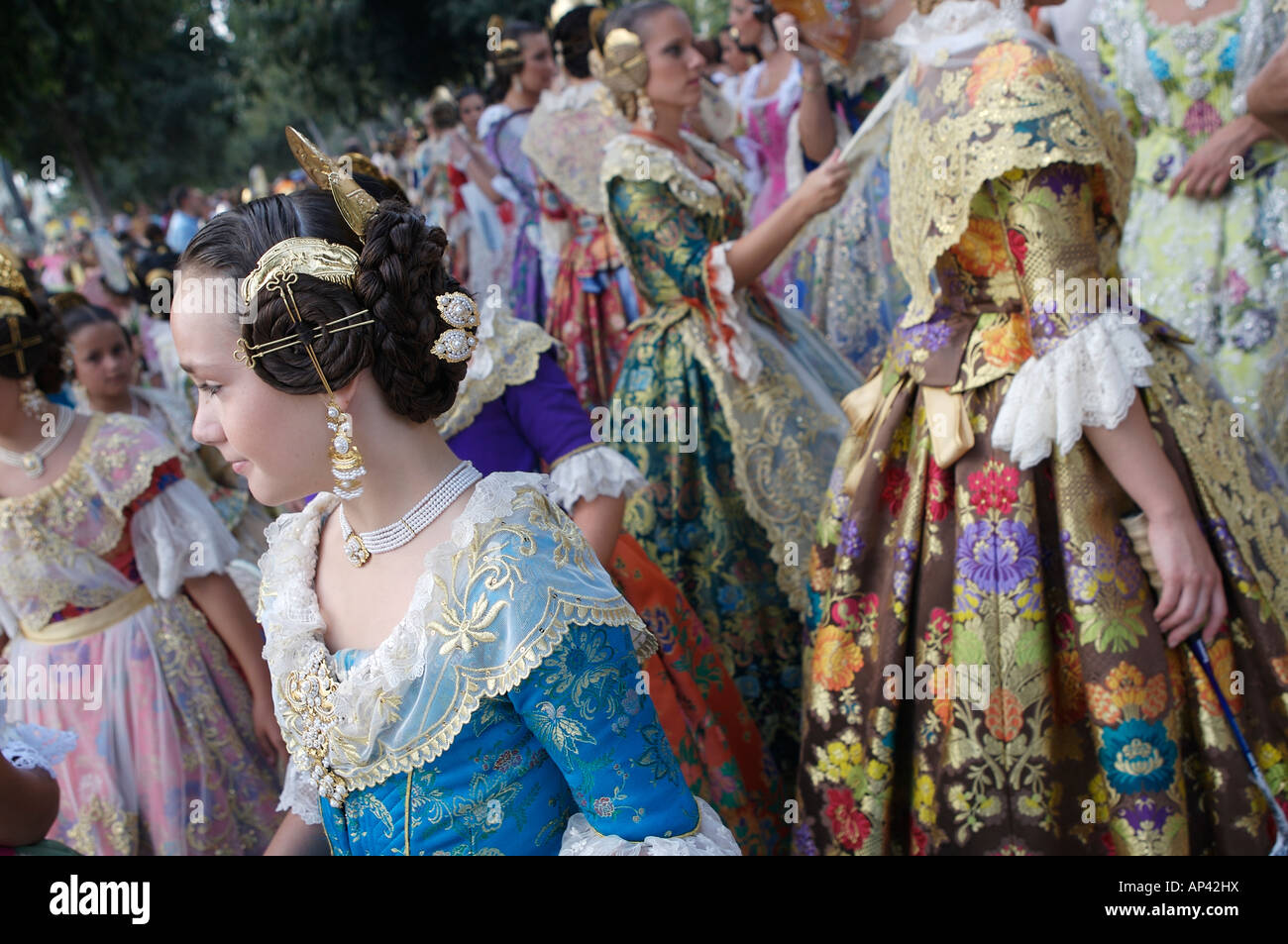 Blume-Schlacht (Batalla de Las Flores) Fiesta, Valencia, Spanien Stockfoto