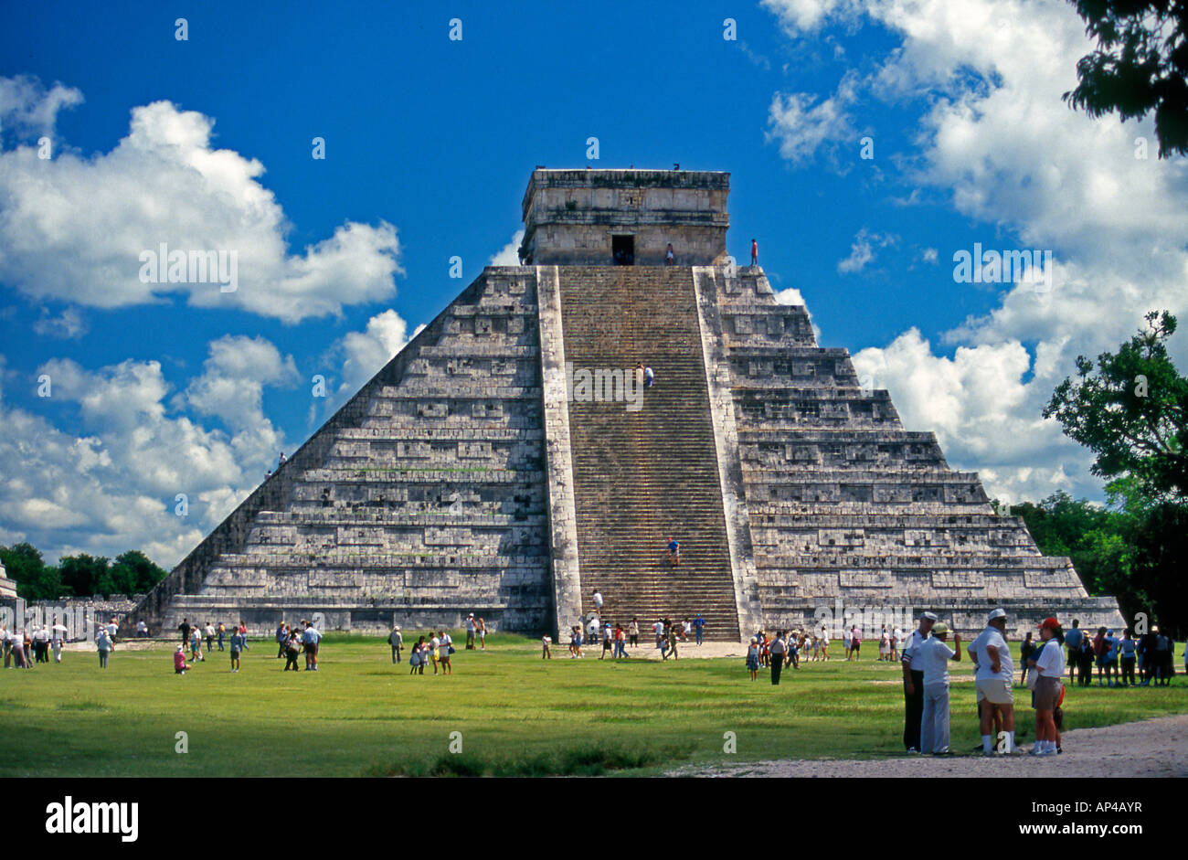 El Castillo Pyramide des Kukulcan Chichen Itza Yucatan Mexiko Stockfoto