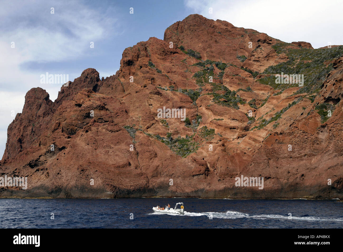 Das Naturschutzgebiet Scandola, Korsika, Frankreich Stockfoto