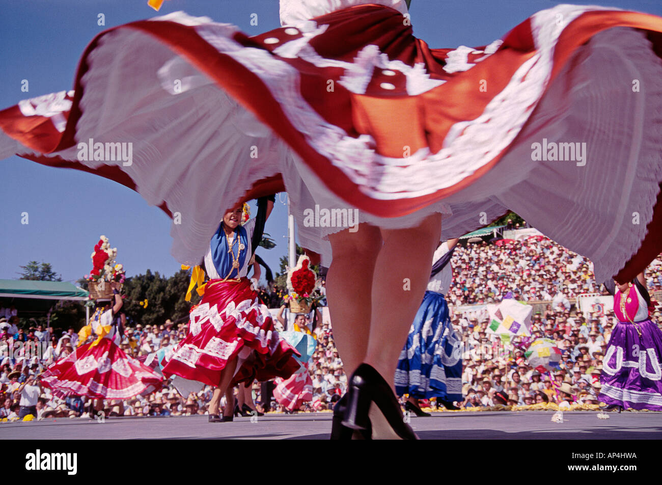 Mexiko, Oaxaca traditionelle Tänze aus den sieben verschiedenen Regionen von Oaxaca Stockfoto