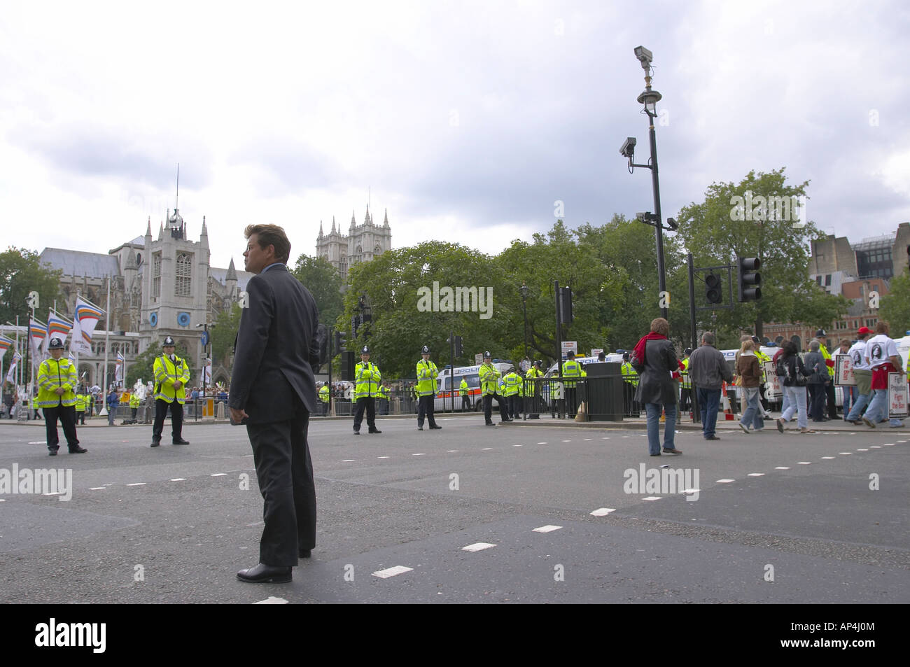 Aufruhr in Westminster Abby Stockfoto