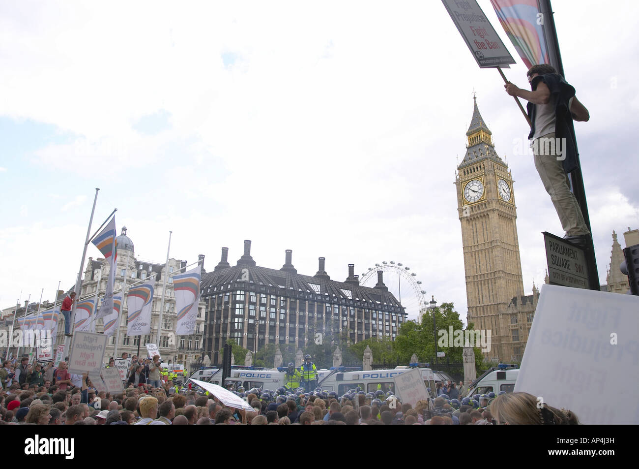 Aufruhr in Westminster Abby Stockfoto