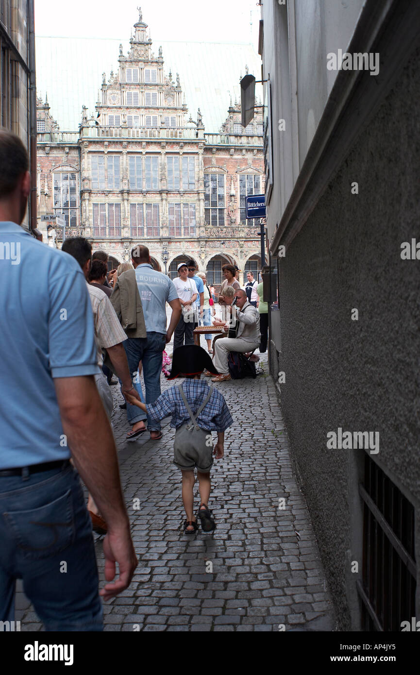 Eingang der Boettcherstrasse Bremen Deutschland. Stockfoto