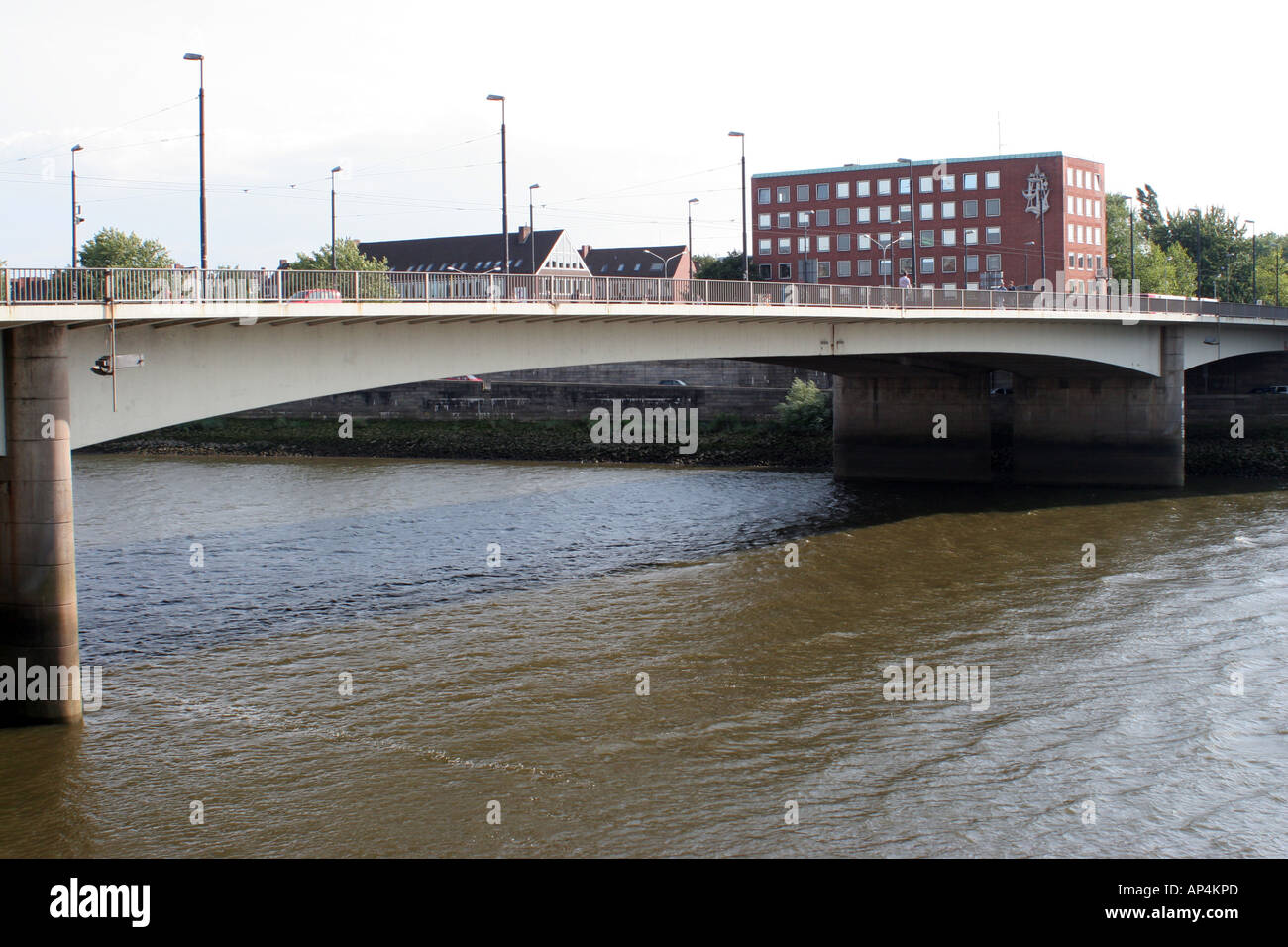 Brücke an der Weser in Bremen Deutschland Stockfoto