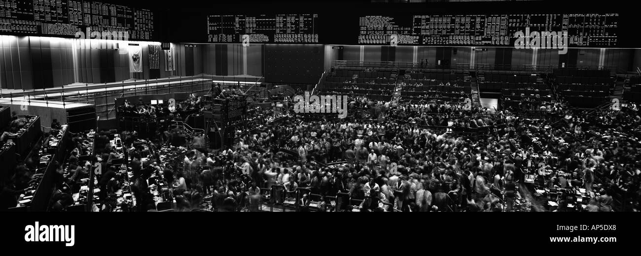 Graustufen Panoramablick auf der Chicago Mercantile Exchange Stockfoto