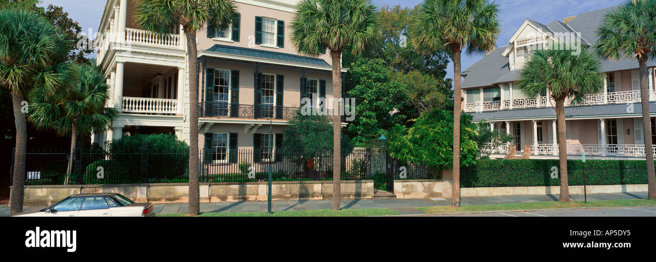 Historisches Haus am Battery Street in Charleston SC Stockfoto