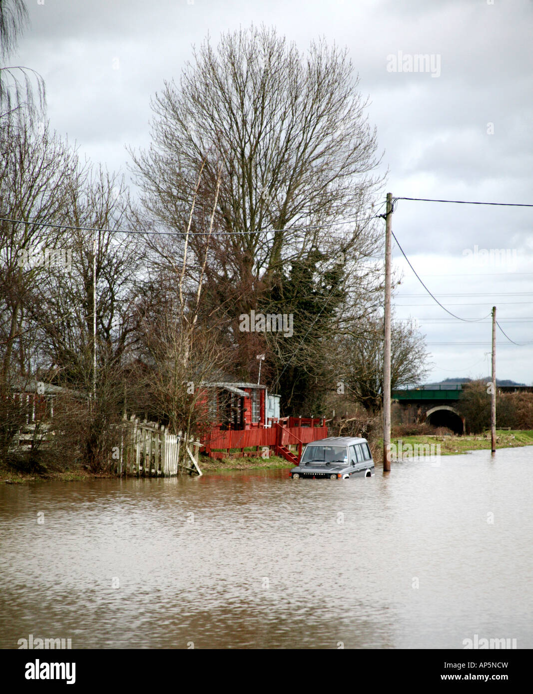 Von Trent in Flut erwischt Stockfoto