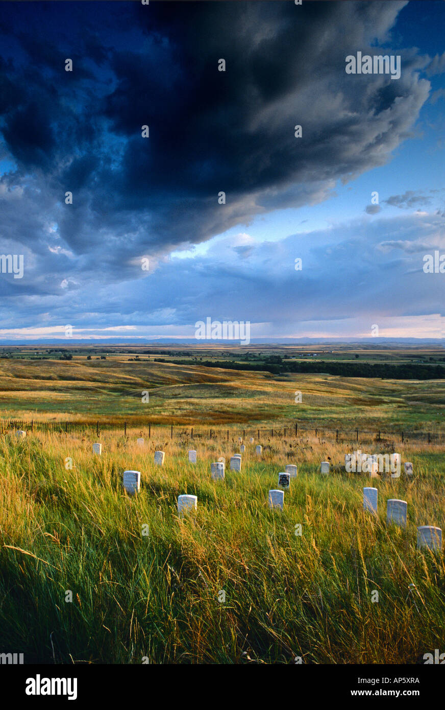 Little Bighorn National Battlefield in Montana Stockfoto