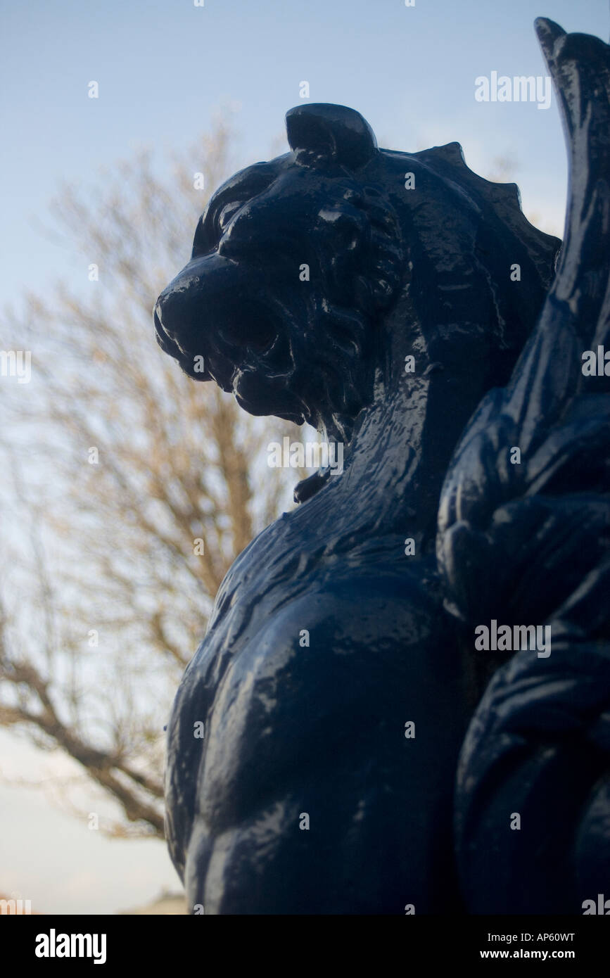 Detail der geflügelte Löwe Stockfoto