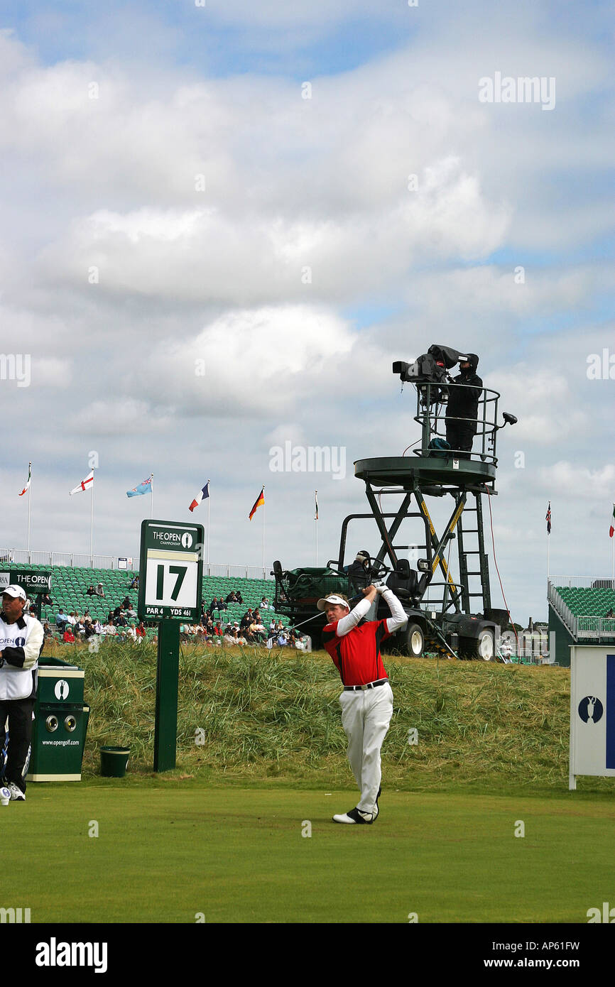 Englischer Profigolfer Luke Donald an der 2007 British Open Golf Championship, Carnoustie Schottland Stockfoto