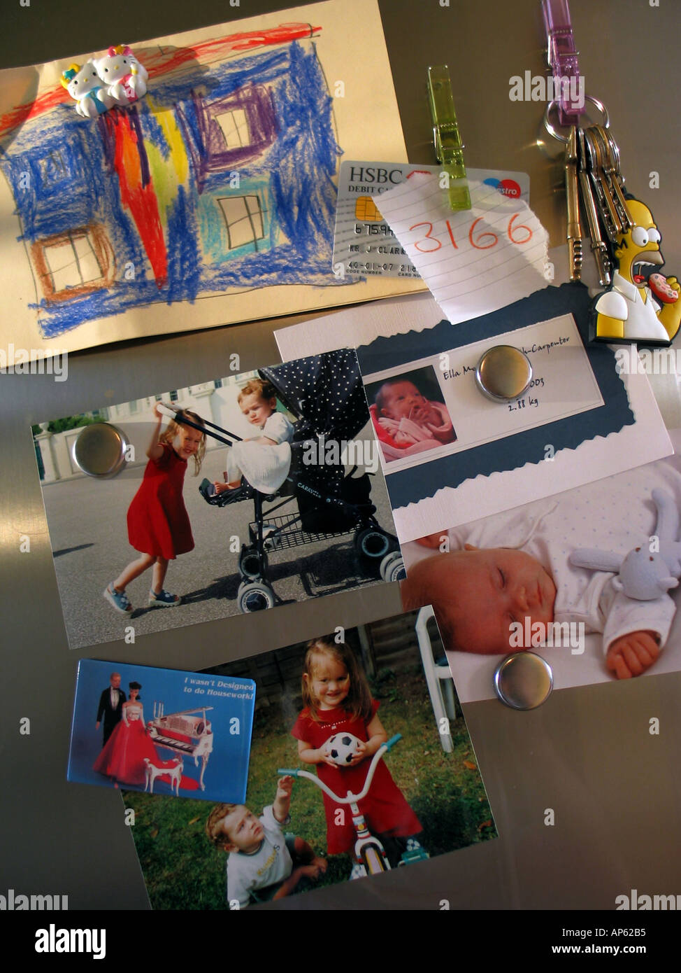 Kühlschranktür Stockfoto